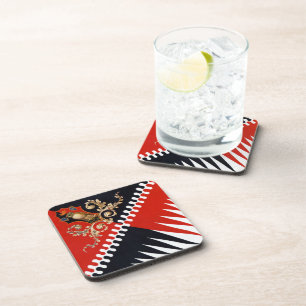 Dessous-de-verre Contrada Priora della Civetta (Owl) Palio di Siena