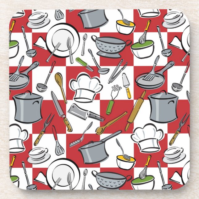 Dessous-de-verre Contrôle d'outils de cuisine (Devant)