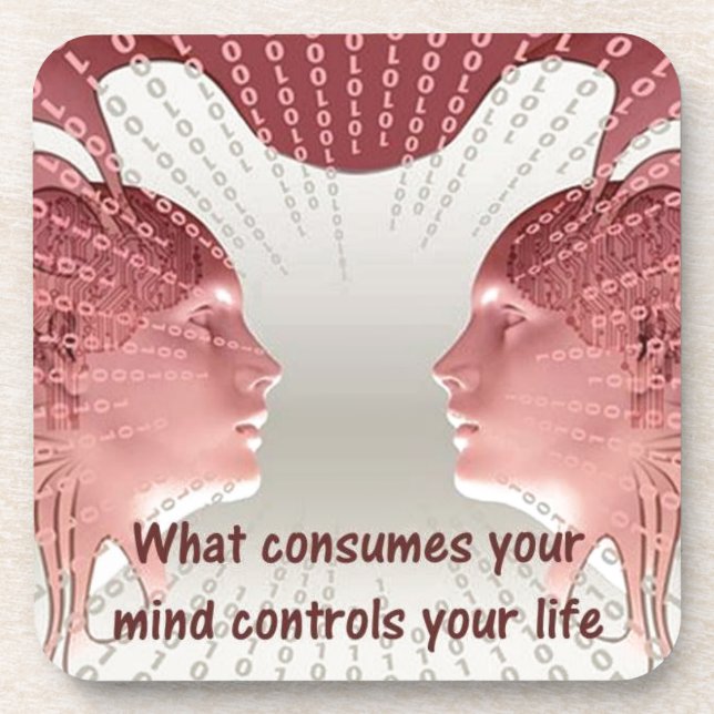 Dessous-de-verre Contrôlez votre vie Citation de pensée positive di (Devant)