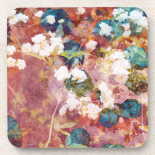 Dessous-de-verre Cool, art tendance de motif fleuri romantique