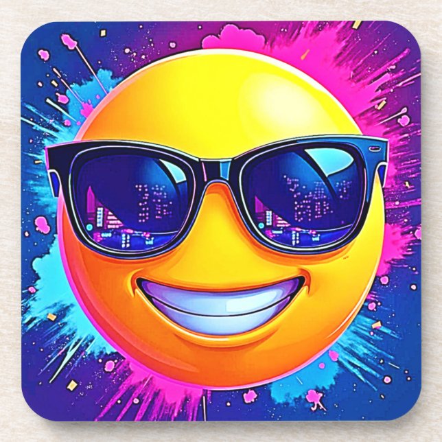 Dessous-de-verre Cool 😎 Emoji Fun (Devant)