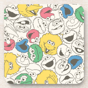 Dessous-de-verre Copains de la rue Sésame   Motif vintage Big Head