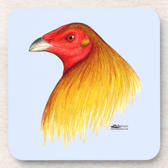 Dessous-de-verre Coq de Combat Ébarbé (Devant)