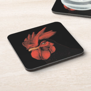 Dessous-de-verre Coq Royal Fierté Majestueuse Portrait