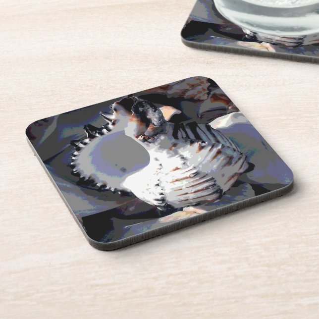 Dessous-de-verre Coquille de mer rayée (Côté gauche)