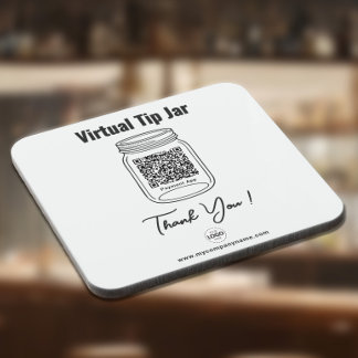 Dessous-de-verre Corbeille à pourboires virtuelle, application de p