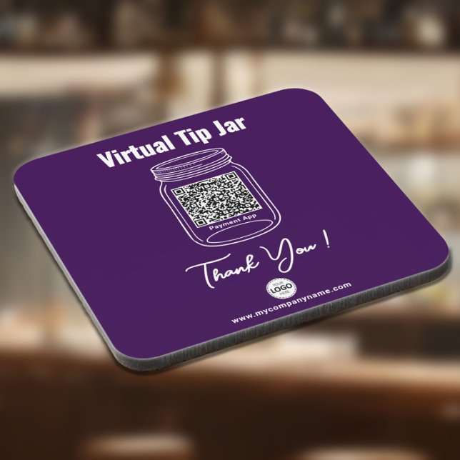 Dessous-de-verre Corbeille à pourboires virtuelle, application de p (Créateur téléchargé)