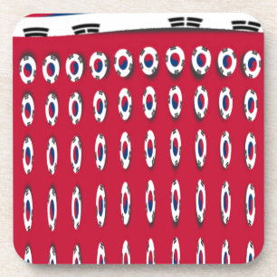 Dessous-de-verre Corée du Sud Polka Dot Drapeau Design d'art : une 