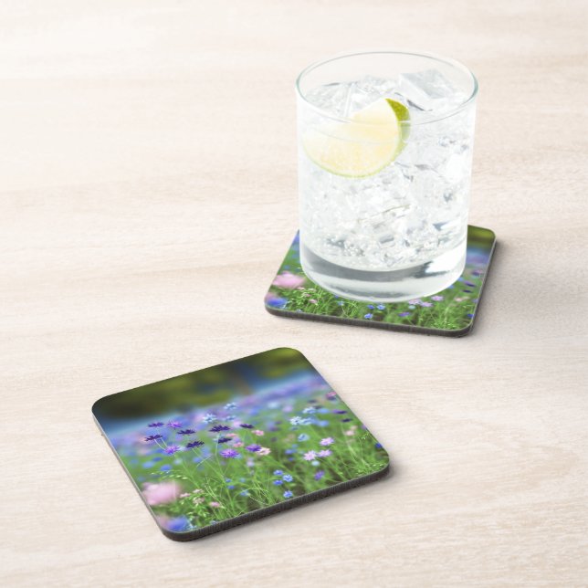 Dessous de verre Cork bleu Cornflower (Côté Droit)