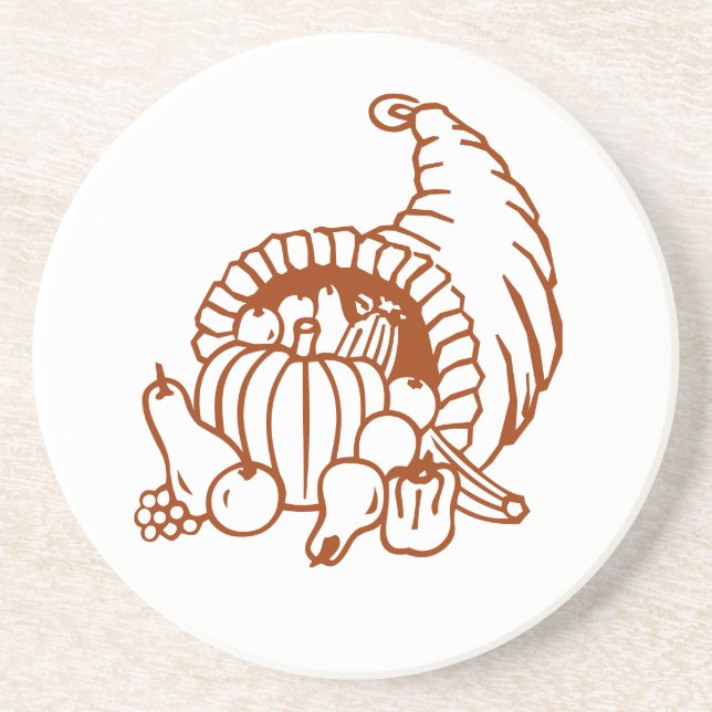 Dessous de verre - Corne de Plenty (sombre) (Devant)