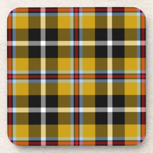 Dessous-de-verre Cornouailles National Tartan Jaune et Noir Plaid