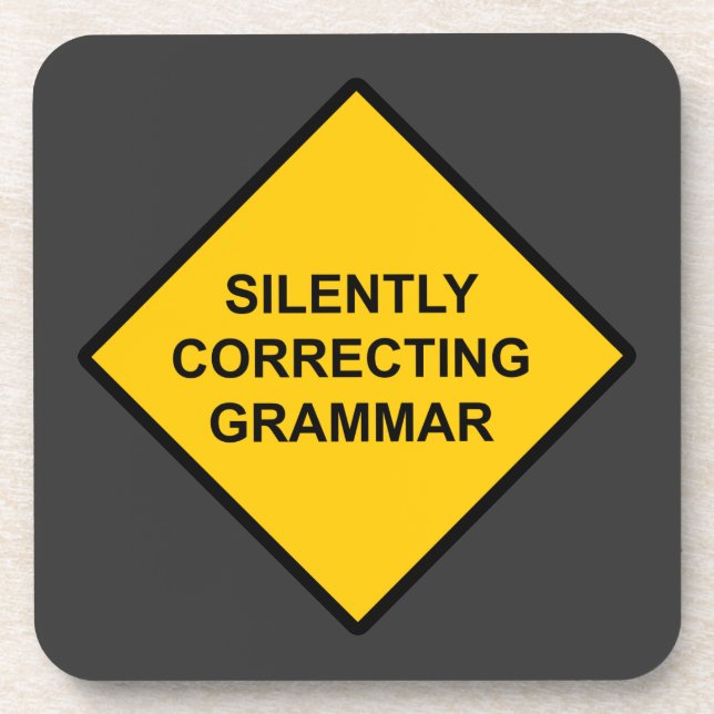 Dessous-de-verre Correction silencieuse de la grammaire (Devant)