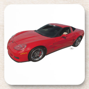 Dessous-de-verre Corvette rouge