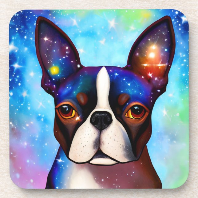 Dessous-de-verre Cosmic Boston Terrier (Devant)