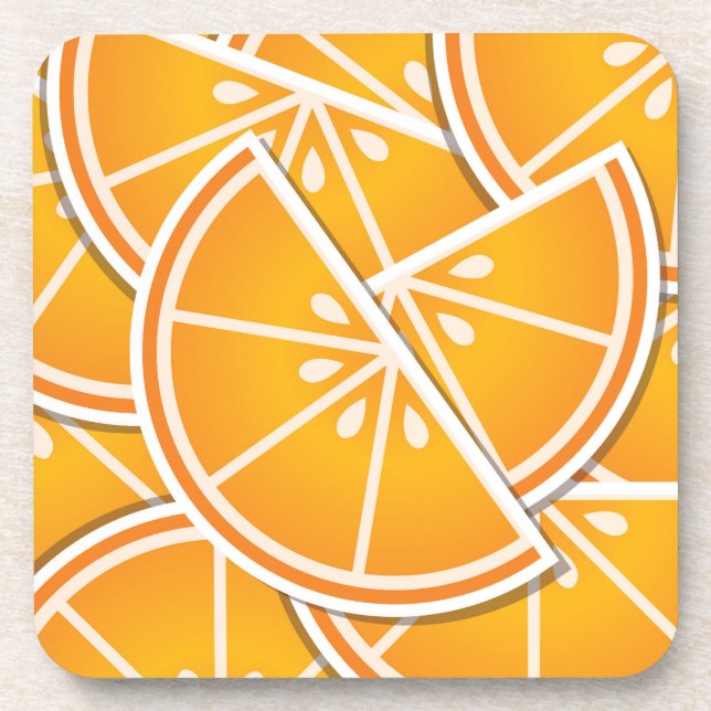 Dessous-de-verre Cotés orange funky (Devant)