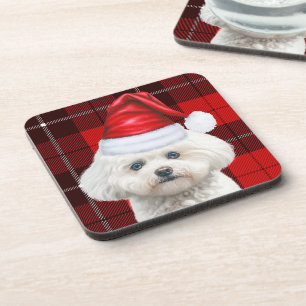 Dessous-de-verre Coton de Tulear Chien rouge Vacances Plaid