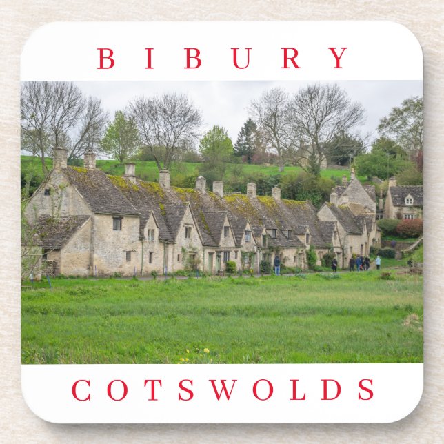 Dessous-de-verre Cotswolds Bibury Arlington Vue sur les lignes dess (Devant)