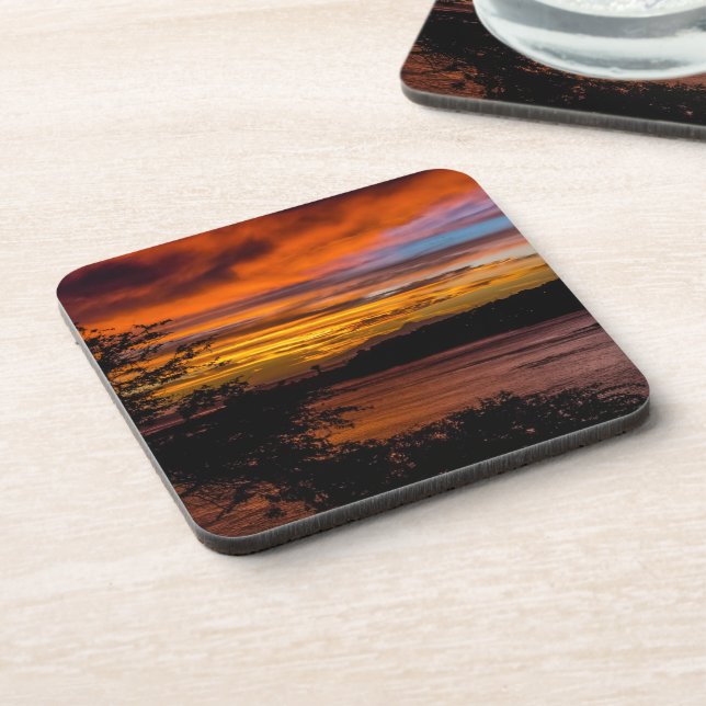 Dessous-de-verre Coucher de soleil à Praia, Cap Vert (Côté gauche)