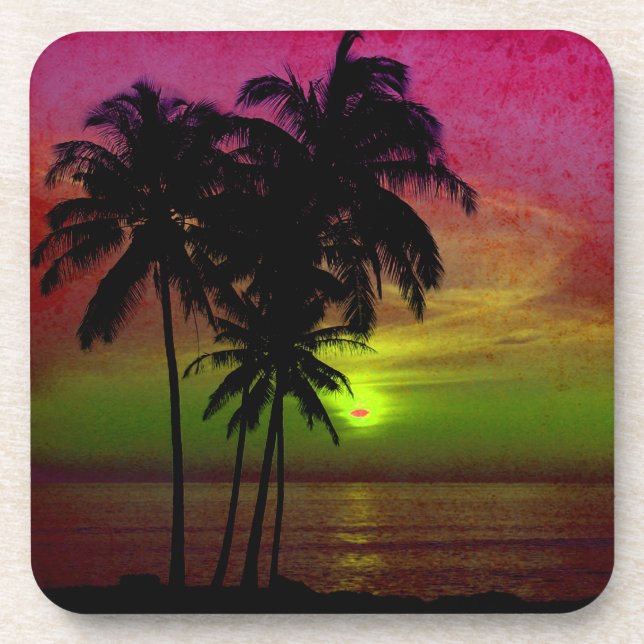 Dessous-de-verre Coucher de soleil de PixDezines (Devant)