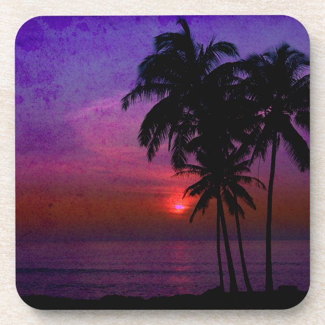 Dessous-de-verre Coucher de soleil de PixDezines (Devant)