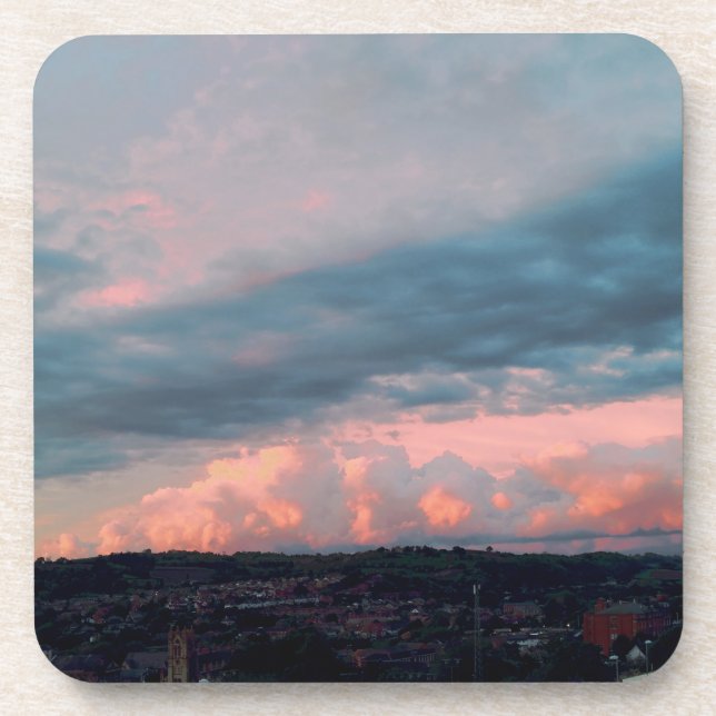 Dessous-de-verre Coucher de soleil majestueux au Pays de Galles (Devant)