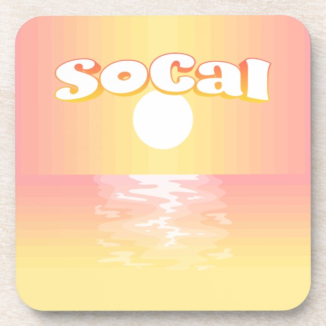 Dessous-de-verre Coucher de soleil SoCal (Devant)