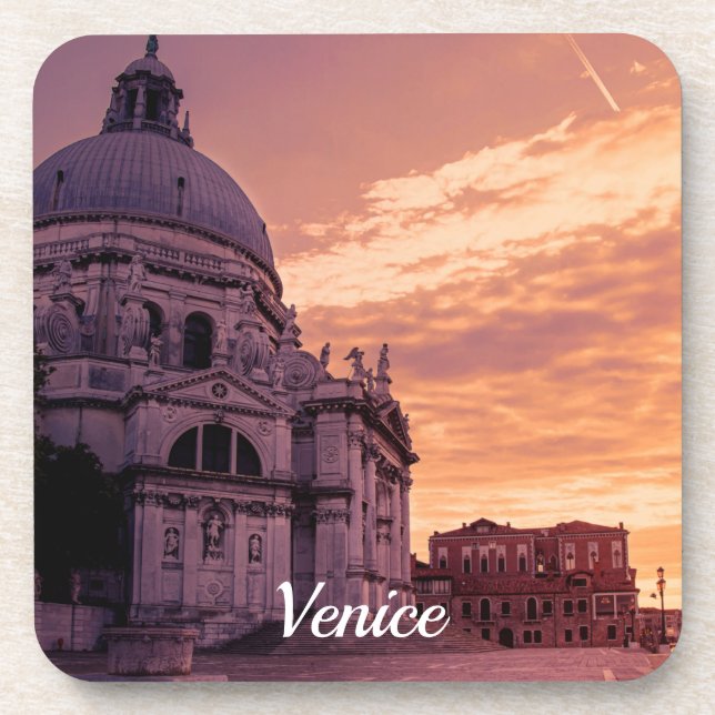 Dessous-de-verre Coucher de soleil sur la basilique de Venise (Devant)