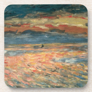 Dessous-de-verre Coucher de soleil sur la mer par Pierre Renoir, Be