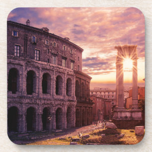 Dessous-de-verre Coucher de soleil sur le Colisée de Rome à Rome