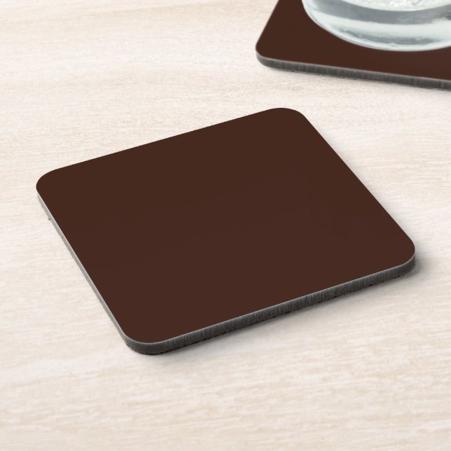 Dessous-de-verre Couleur solide Brown profonde (Côté gauche)