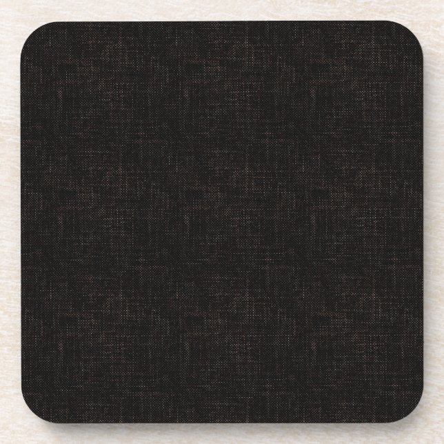 Dessous-de-verre Couleur solide texturée noire (Devant)