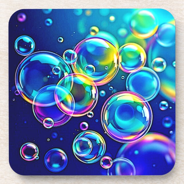 Dessous-de-verre Couleurs de bulles magiques (Devant)