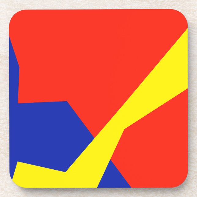 Dessous-de-verre Couleurs du drapeau bleu rouge blanc (Devant)