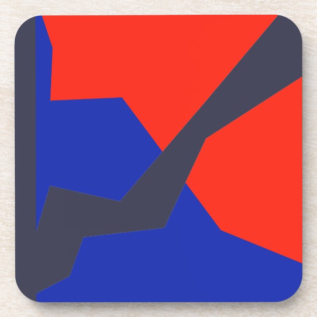Dessous-de-verre Couleurs du drapeau bleu rouge blanc (Devant)