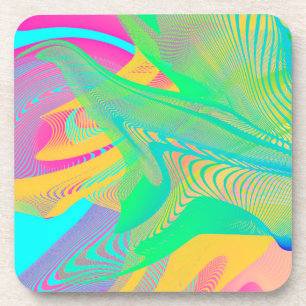 Dessous-de-verre COULEURS FLUO - Art Fractal -