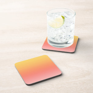 Dessous-de-verre Couleurs simples - Jaune à Misty Pink ombre