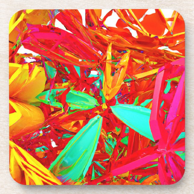 Dessous-de-verre Couleurs vives Motif Abstrait (Devant)