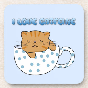 Dessous-de-verre Coupe Kawaii de fée de chat