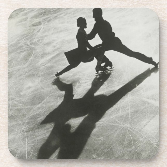 Dessous-de-verre Couple de patinage sur glace (Devant)
