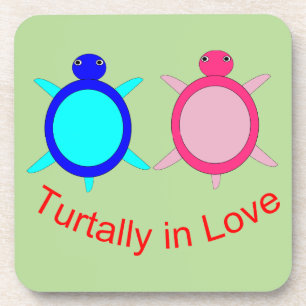 Dessous-de-verre Couple de tortue mignonne