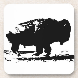 Dessous-de-verre Courir Buffalo Bison Pop Art