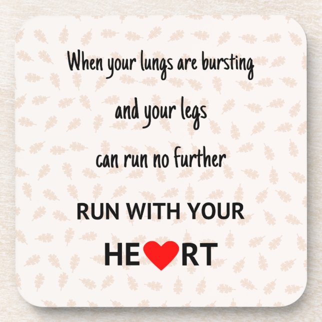 Dessous-de-verre Courir des sports motivationnels citation brun (Devant)