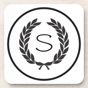 Dessous-de-verre Couronne de monogramme noir