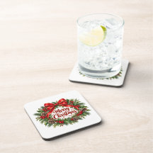 Couronne de Noël Set de 6 Sous-verres