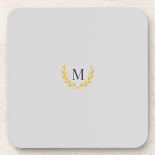 Dessous-de-verre Couronne Monogramme de Mariage Équestre Élégant Or