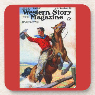 Dessous-de-verre couverture du magazine Western Story de 1924