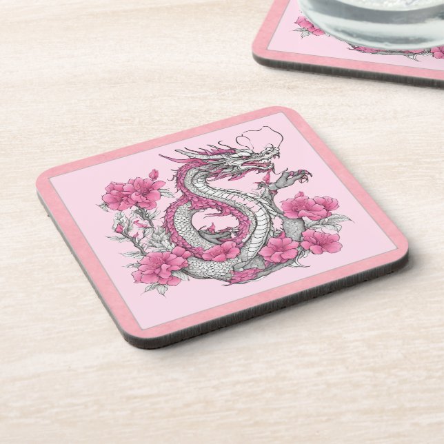 Dessous-de-verre Couvre-pain à dragon de fleurs (Côté gauche)