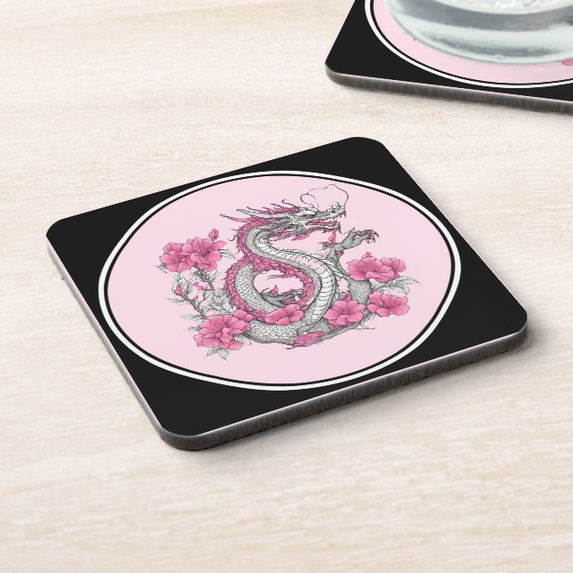 Dessous-de-verre Couvre-pain à dragon de fleurs (Côté gauche)