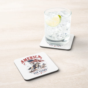 Dessous-de-verre Cowboy Patriotique 250 Ans Amérique 1776 2026