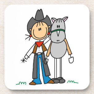 Dessous-de-verre Cowgirl Avec T-shirts Cheval et Cadeaux